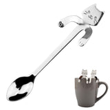 Stainless Steel Coffee & Tea Spoon Mini Cat Long Handle - milanoutlet