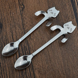 Stainless Steel Coffee & Tea Spoon Mini Cat Long Handle - milanoutlet