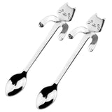 Stainless Steel Coffee & Tea Spoon Mini Cat Long Handle - milanoutlet