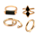 Vintage 5 PCS Ring Set - milanoutlet