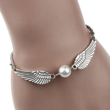 Pearl Angel Wings Jewelry Dove Peace Bracelet - milanoutlet