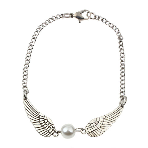 Pearl Angel Wings Jewelry Dove Peace Bracelet