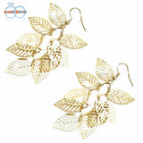 Vintage Retro Bohemian Tassel Leaf Earrings - milanoutlet