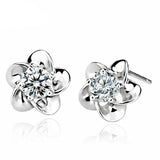 Luxurious Crystal Plum Blossom Exquisite Fashion Studs Earrings - milanoutlet