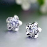 Luxurious Crystal Plum Blossom Exquisite Fashion Studs Earrings - milanoutlet