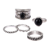 Vintage 5 PCS Ring Set - milanoutlet