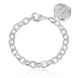 silver plated shackles bracelets - milanoutlet