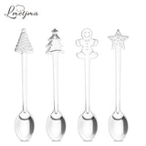 4 pcs/set Christmas Coffee Spoons - milanoutlet