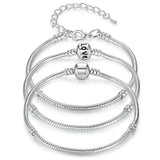 5 Style Silver Color LOVE Snake Chain Bracelet - milanoutlet