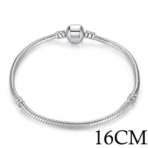 5 Style Silver Color LOVE Snake Chain Bracelet