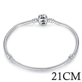 5 Style Silver Color LOVE Snake Chain Bracelet - milanoutlet