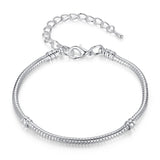 5 Style Silver Color LOVE Snake Chain Bracelet - milanoutlet