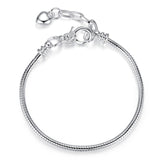 5 Style Silver Color LOVE Snake Chain Bracelet - milanoutlet