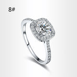 Diamond Ring Hearts and Arrows Zircon Ring - milanoutlet