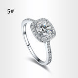 Diamond Ring Hearts and Arrows Zircon Ring - milanoutlet