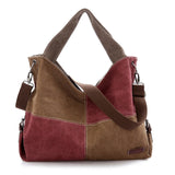 Patchwork Canvas Women Handbag - milanoutlet