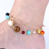 Eight Planets Solar System Guardian Star Natural Stone Bracelets