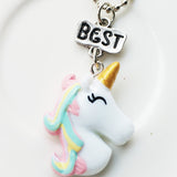 2PCS/Lot Unicorn Pendant Necklaces