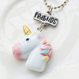 2PCS/Lot Unicorn Pendant Necklaces