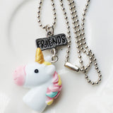 2PCS/Lot Unicorn Pendant Necklaces