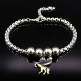 Unicorn Stainless Steel Charm Bracelet