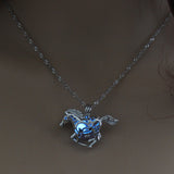 Horse Glow in the Dark necklace