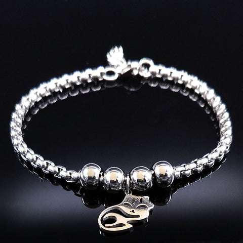 Unicorn Stainless Steel Charm Bracelet