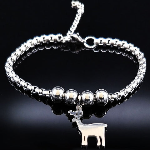 Unicorn Stainless Steel Charm Bracelet